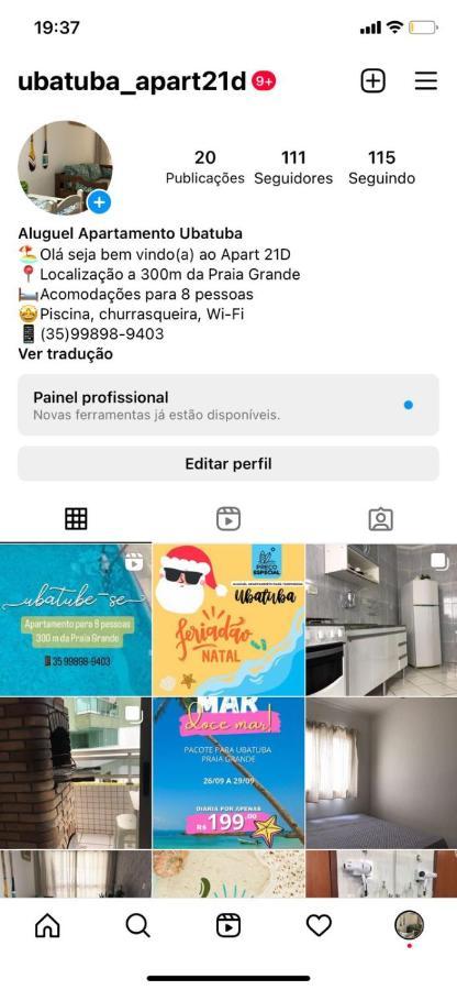Apto 21D Piscina, 1 Vaga Na Garagem Coberta, Ar Condicionado, Churrasqueira 우바투바 외부 사진